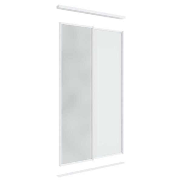 Lugna 2 Sliding Door Package - 1 Mirror 1 Melamine