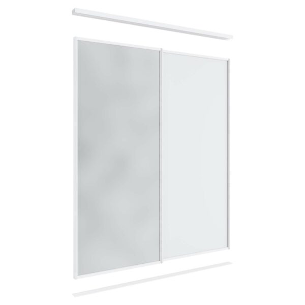 Lugna 2 Sliding Door Package - 1 Mirror 1 Melamine