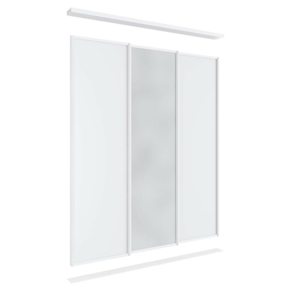 Lugna 3 Sliding Door Package - 2 Melamine 1 Mirror