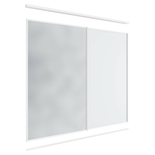 Lugna 2 Sliding Door Package - 1 Mirror 1 Melamine