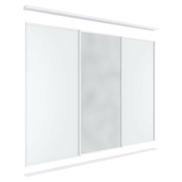 Lugna 3 Sliding Door Package - 2 Melamine 1 Mirror