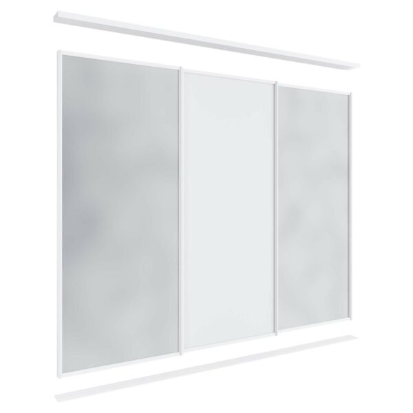 Lugna 3 Sliding Door Package - 2 Mirror 1 Melamine