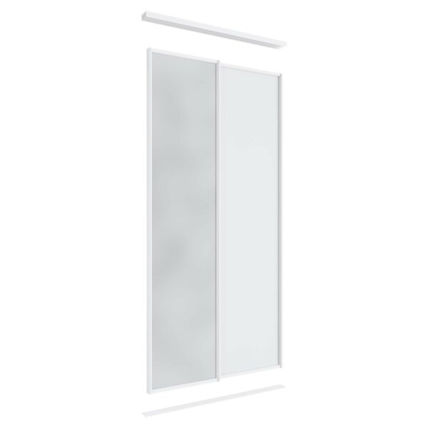 Lugna 2 Sliding Door Package - 1 Mirror 1 Melamine