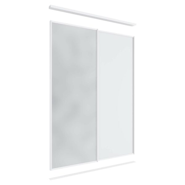 Lugna 2 Sliding Door Package - 1 Mirror 1 Melamine