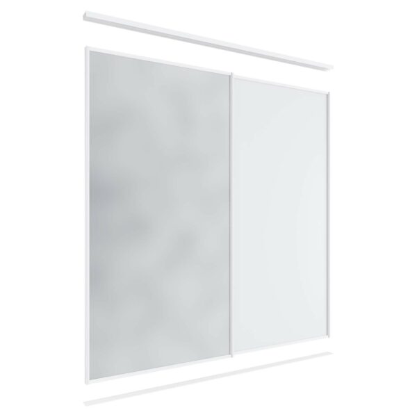 Lugna 2 Sliding Door Package - 1 Mirror 1 Melamine