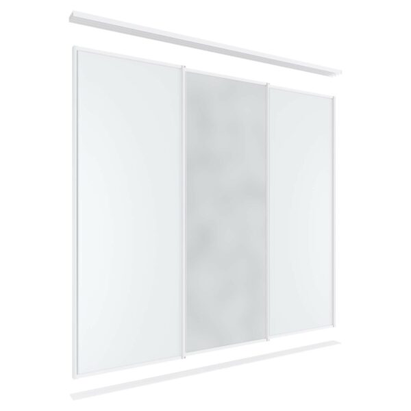 Lugna 3 Sliding Door Package - 2 Melamine 1 Mirror