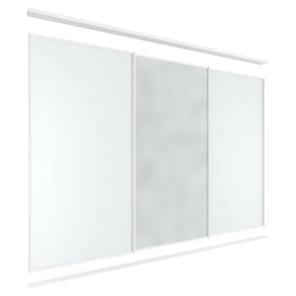 Lugna 3 Sliding Door Package - 2 Melamine 1 Mirror