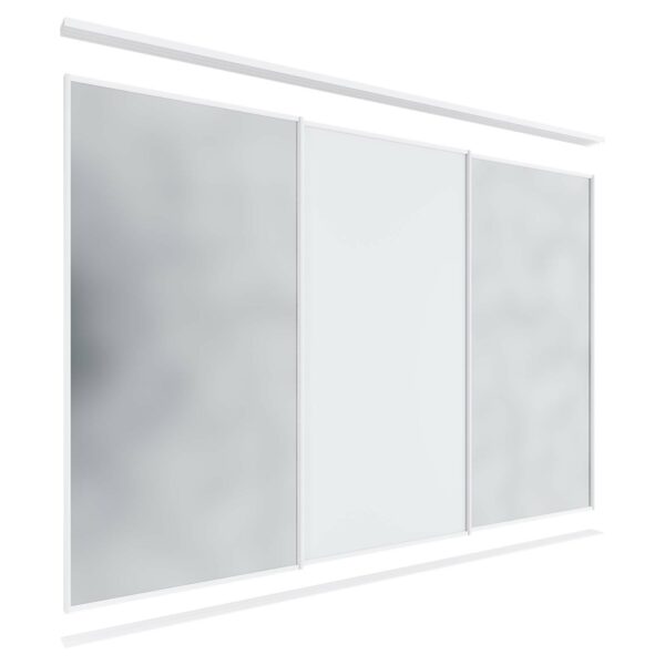 Lugna 3 Sliding Door Package - 2 Mirror 1 Melamine