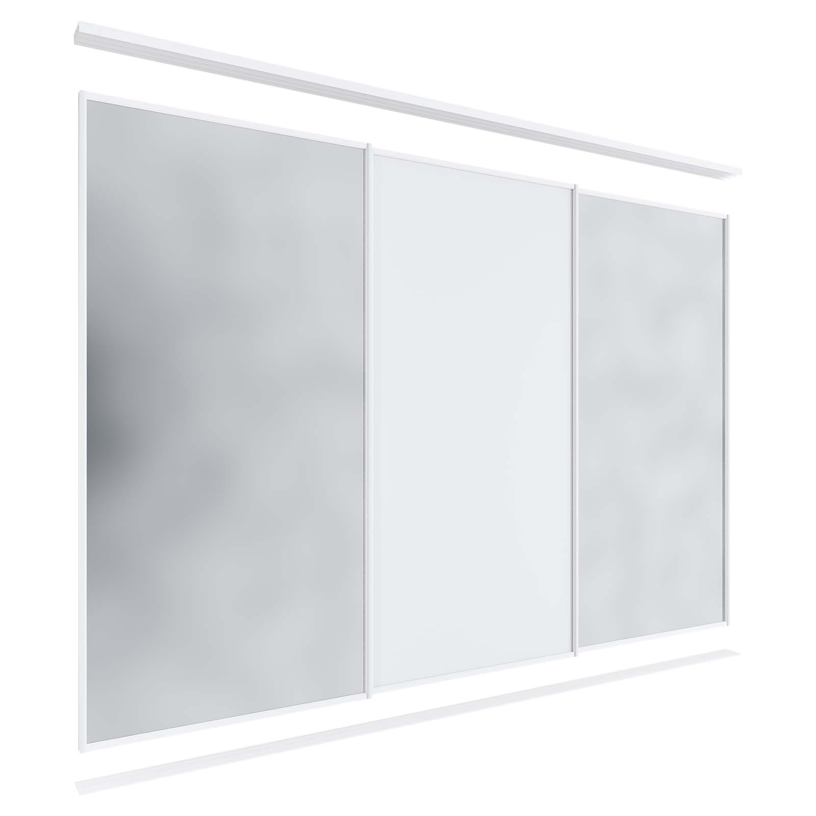 Lugna 3 Sliding Door Package - 2 Mirror 1 Melamine